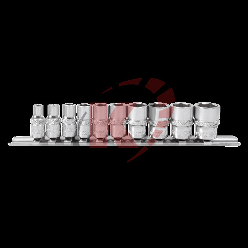 Набор торцевых головок 3/8" 10пр. р-ры 8-22 на линейке (TBS-22103) Licota