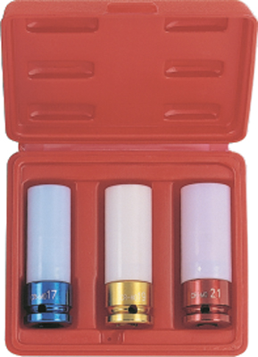 Набор торцевых головок удар. 1/2" для лит. диск. 17,19,21мм (ASA-10001) Licota