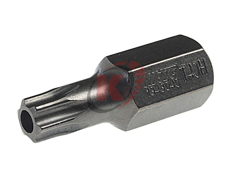 Бита TORX T40 L=30мм 10мм с отверстием (JTC-1343040)