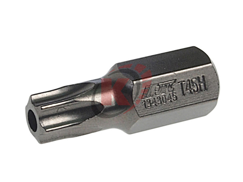 Бита TORX T45 L=30мм 10мм с отверстием (JTC-1343045)