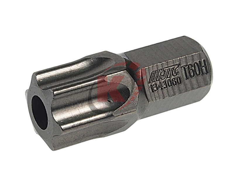 Бита TORX T60 L=30мм 10мм с отверстием (JTC-1343060)