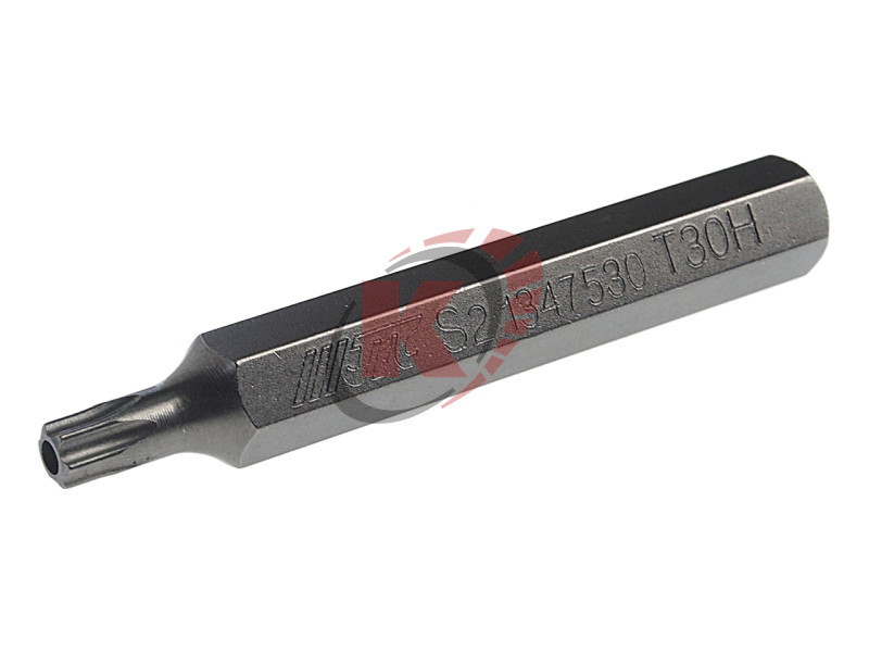 Бита TORX T30 L=75мм 10мм с отверстием (JTC-1347530)