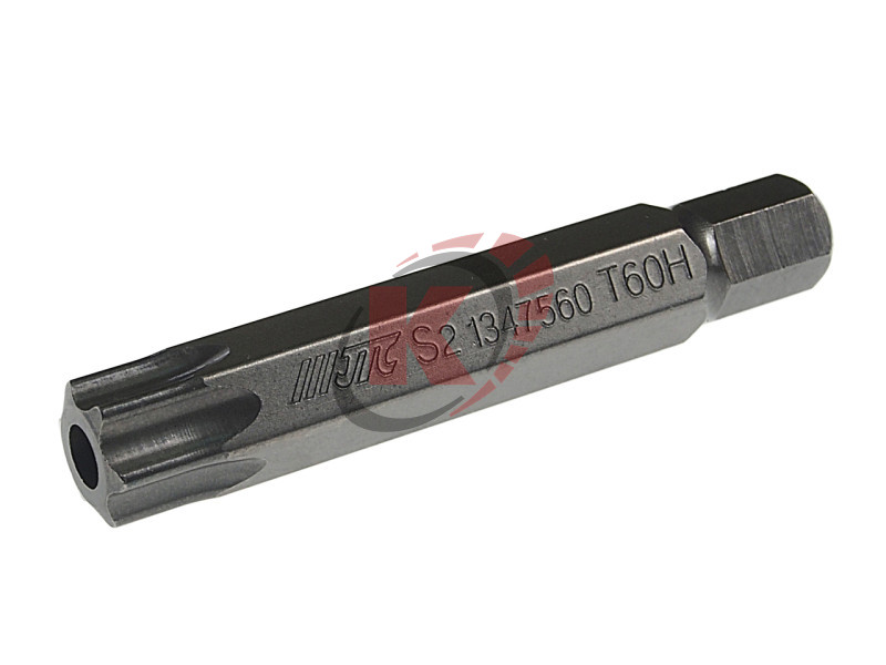 Бита TORX T60 L=75мм 10мм с отверстием (JTC-1347560)