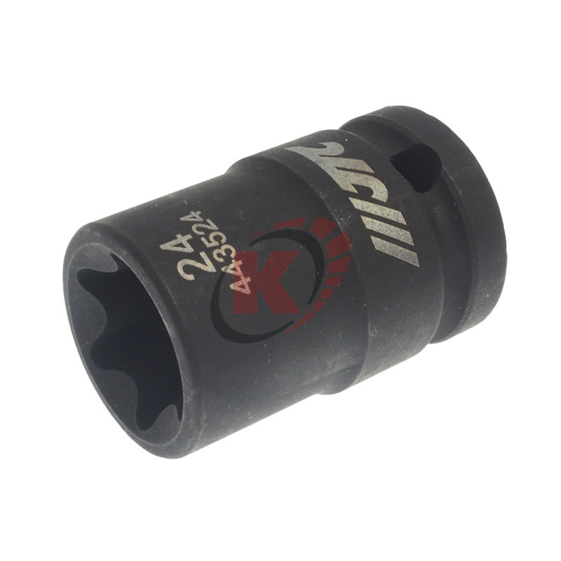 Головка торцевая 1/2" E24 L=45мм ударная (JTC-443524)