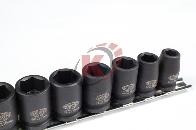 Набор торцевых головок удар. дл. 3/8" 12пр. 8-22 (ASA-32001) Licota