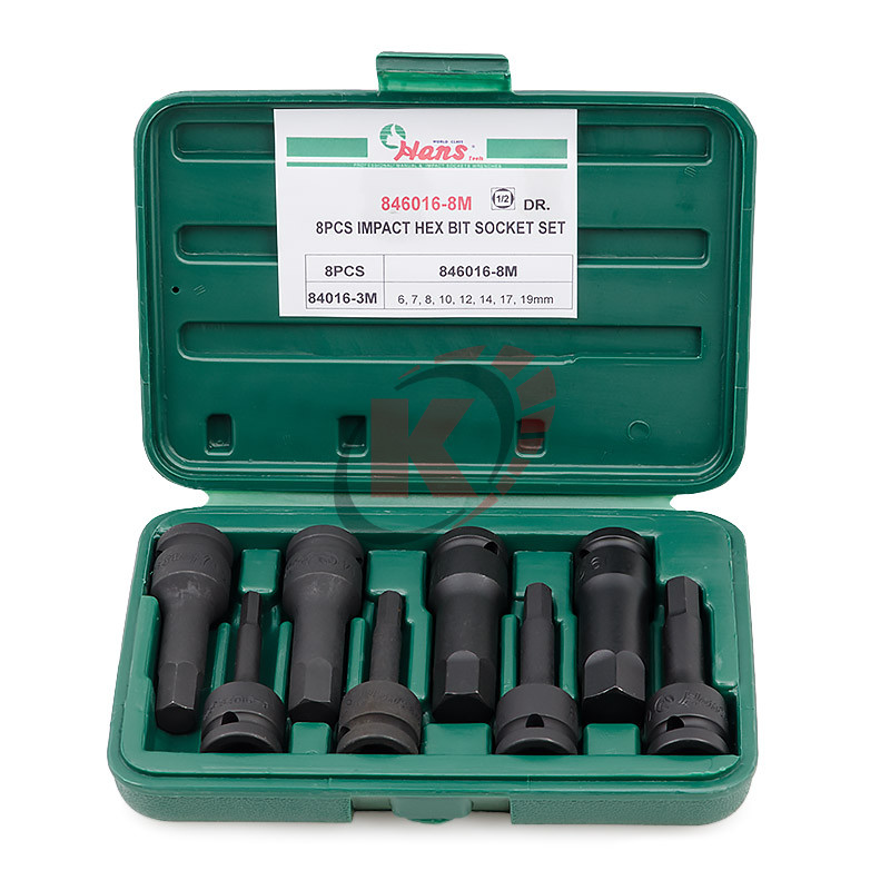 Набор шестигранников ударных 1/2" 6-19мм 8пр. (846016-8M) Hans