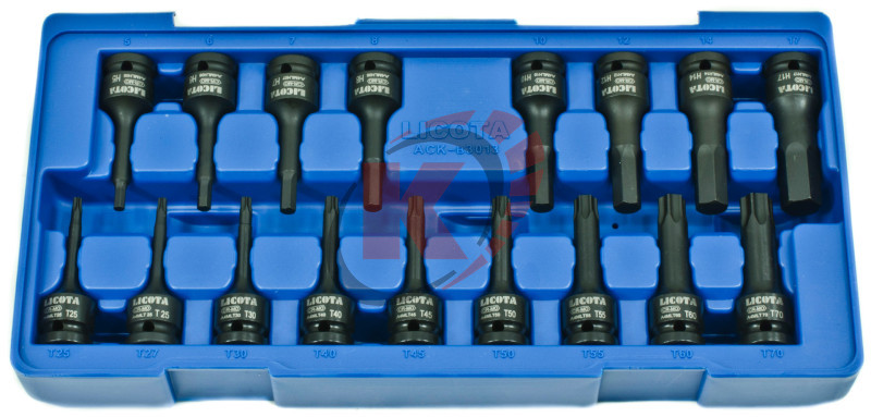 Набор шестигранников ударных и Torx 1/2" 17пр. (ACK-B3013) ложемент Licota