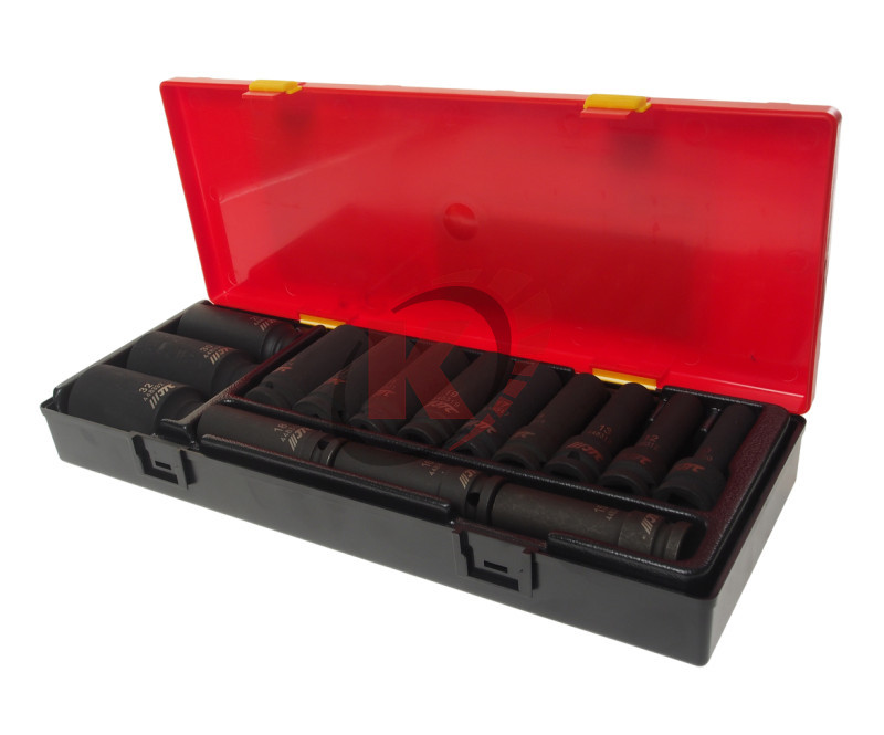 Набор торцевых головок глубоких ударных 12гр 1/2" 10-32мм 15пр (JTC-K4153) кейс/ложемент