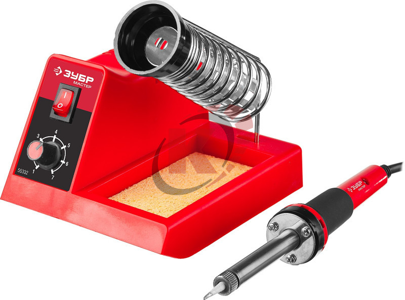 Станция паяльная 100-450°C, 48Вт с подставкой под паяльник (55332) Зубр