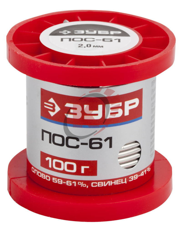 Припой ПОС 61 d=2,0 мм (100гр.) 55450-100-20 Зубр