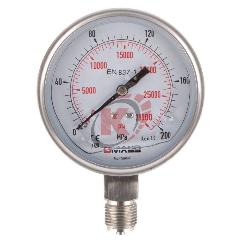 Манометр гидравлический 2800бар 100мм 1/2" BSP (819050-5) Garwin