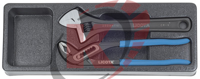 Набор клещи переставные и ключ разводной (ACK-384012) Licota