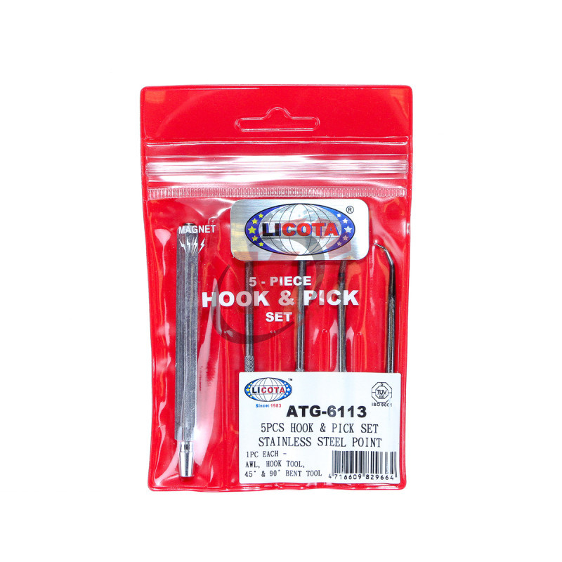 Набор крючков для демонтажа сальников 5пр. (ATG-6113) Licota