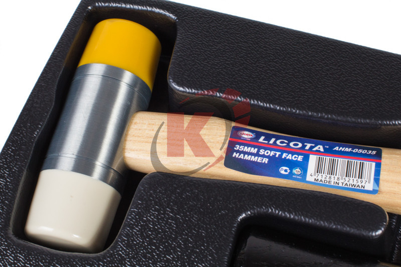 Набор кувалда 1000г и молоток с мягким бойком (ACK-384104) ложемент Licota
