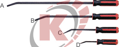 Набор монтажек 4пр. с красной рез. ручкой 200-600мм (ATG-6144) Licota