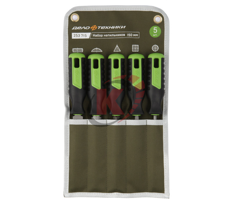 Набор напильников №2 150 мм, 5 шт (253715) ДТ