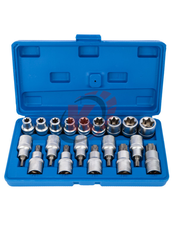 Набор головок и головок со вставками TORX 1/2", 19пр. (VR50200) Vertul