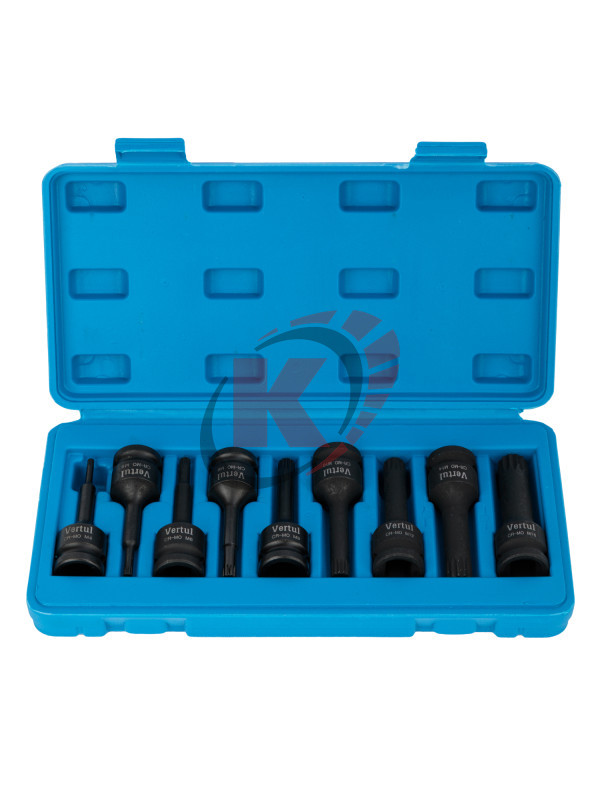 Набор ударных головок SPLINE 9пр. (VR50254) Vertul