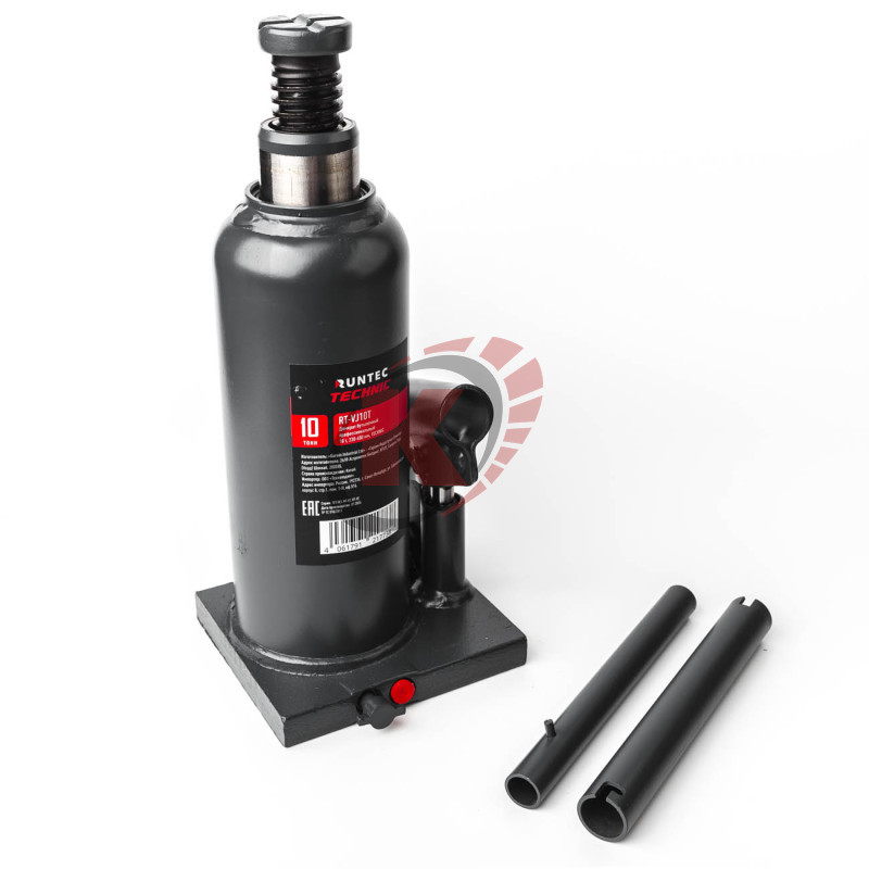 Домкрат бутылочный 10т H=230-450мм (RT-VJ10T) TECHNIC Runtec