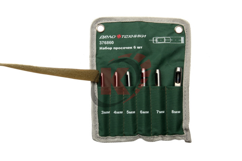 Набор просечек (Ø 3,4,5,6,7,8 мм) 6 предм. (376860) ДТ