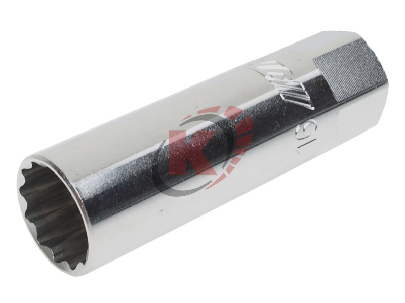 Головка свечная с пружинным фиксатором 12-гранная 3/8"x16мм (JTC-4812)