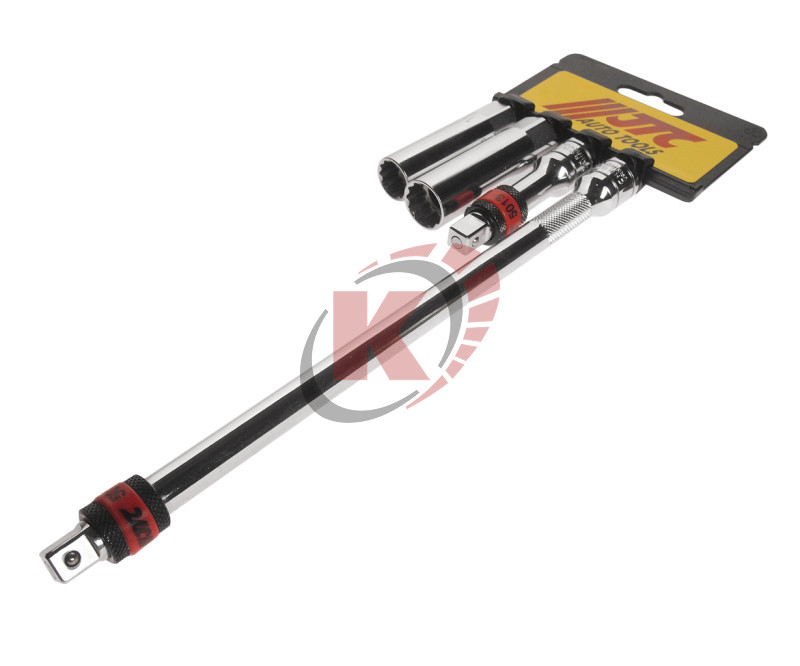 Набор головок торцевых для свечей зажигания 3/8" 2 головки 14,16мм./2удлинит 3",10" (JTC-H304S)