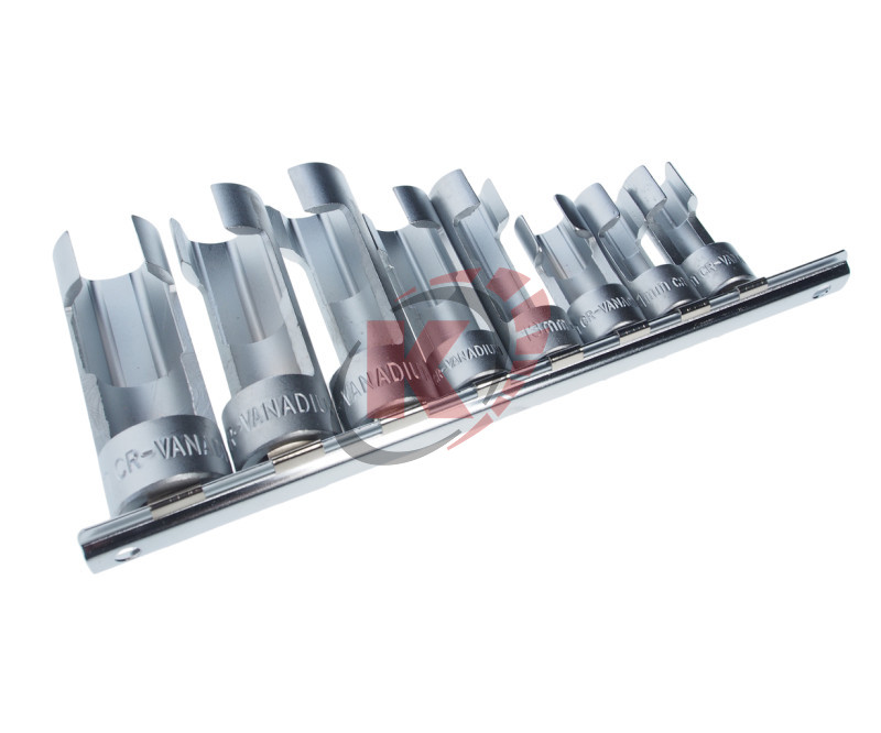 Набор глубоких разрезных головок 3/8" : 10, 11, 12, 13, 14mm, 1/2" : 17, 19, 21mm (JTC-6609)