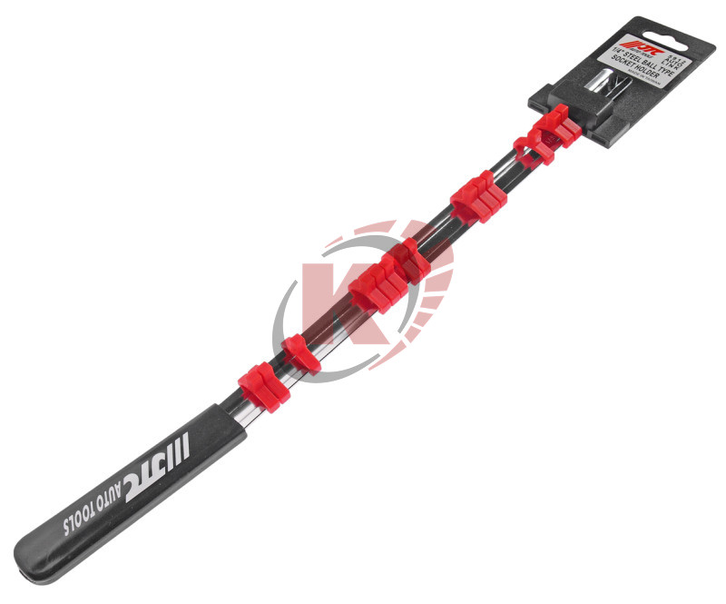 Держатель головок 1/4" стальная рейка с пластиковой рукояткой длина 445мм (JTC-5912)