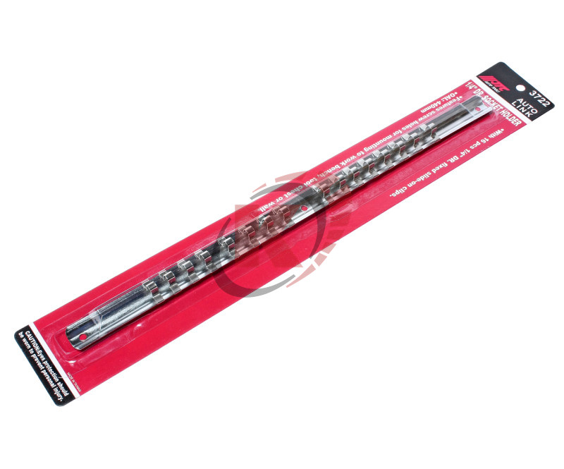 Держатель головок 1/4" стальная рейка, 16 фиксаторов длина 400мм (JTC-3722)