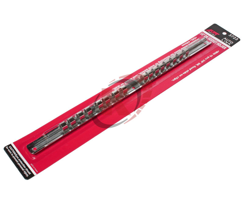 Держатель головок 3/8" стальная рейка, 16 фиксаторов длина 400мм (JTC-3723)