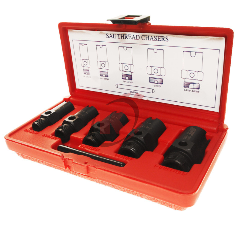 Набор для восстановления дюймовых резьб штуцеров систем кондиционирования в кейсе 6пр (JTC-1363)