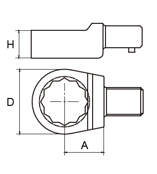 Насадка накидная 11мм (505580-11-9) разъем 9х12мм для динамометрич. ключа Garwin