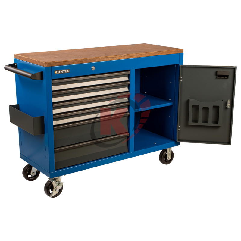 Тележка инструментальная 6 полок верстак 1155*465 мм (RTVIND-6B) Industrial синяя Runtec