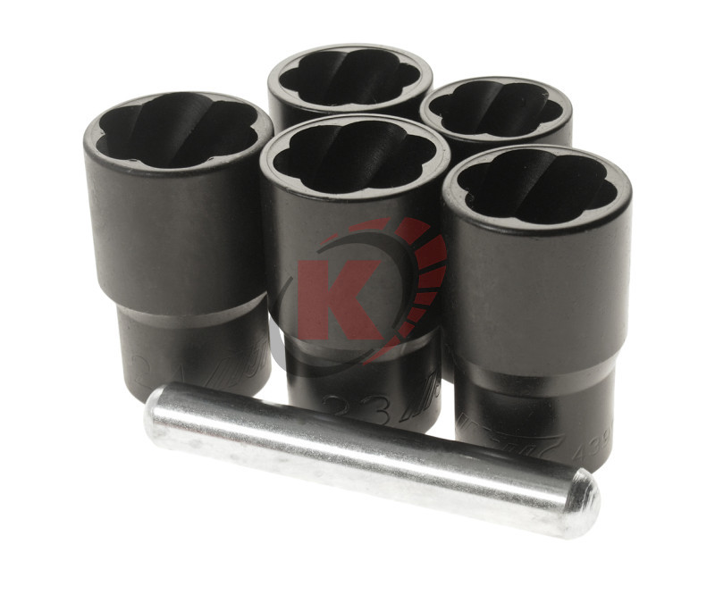 Набор головок для поврежденных болтов 6 предметов 1/2"х 19, 21, 22, 23, 24мм (JTC-4399)