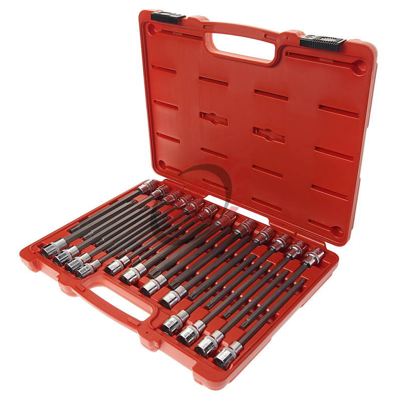 Набор головок с насадкой в кейсе 24 предмета (JTC-7024)