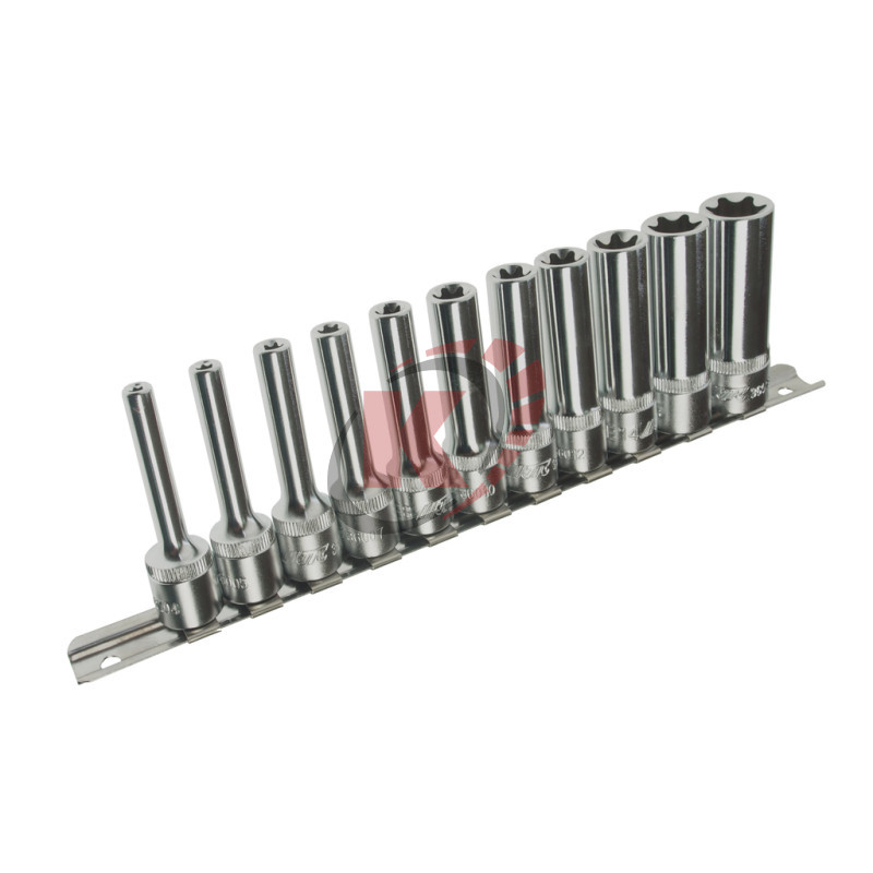 Набор головок торцевых глубоких TORX 3/8" E4-E18, 11 предметов (JTC-H311E)