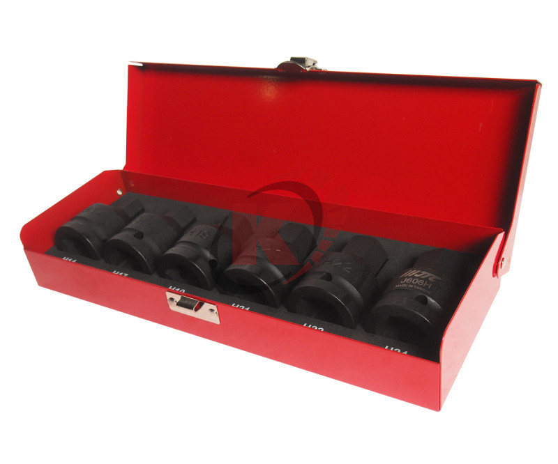 Набор головок ударных HEX 3/4" H14-H24 L=61мм в кейсе 6 предметов (JTC-J606H)