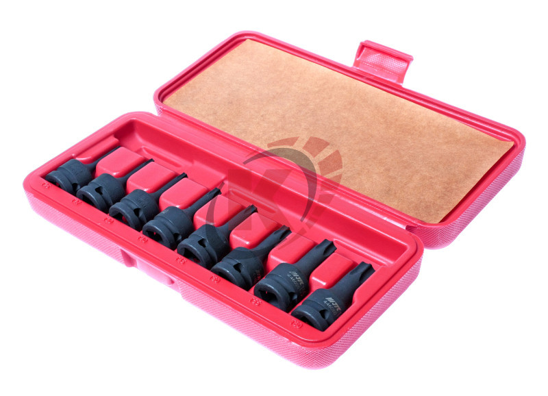 Набор головок ударных TORX 1/2" T25-T60 L=60мм в кейсе 8 предметов (JTC-J408T)