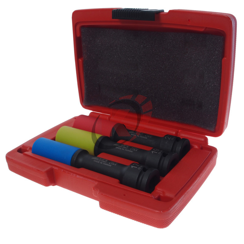 Набор головок ударных для литых дисков 17-19-21мм L=150мм в кейсе 3 предмета (JTC-5539)