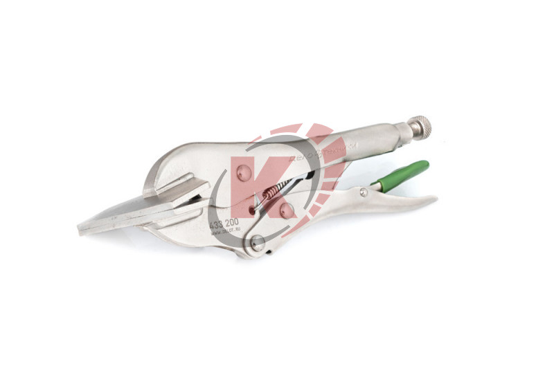 Зажим с фиксацией с плоским захватом SM-тип 200мм (433200) ДТ