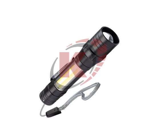 Фонарь аккумуляторный ручной 1Вт LED+5ВтCOB/линза/зум/Li-ion 18650 КОС 113Lit КОСМОС