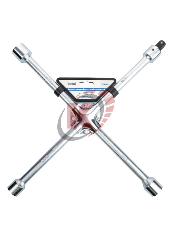 Ключ баллонный крестовой усиленный 17x19x21x22мм 1/2" (VR50400) Vertul