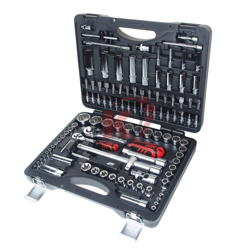 Набор головок торцевых и вставок 1/4" & 1/2" 12-гранных в кейсе 110 предметов (JTC-T110B-B72)