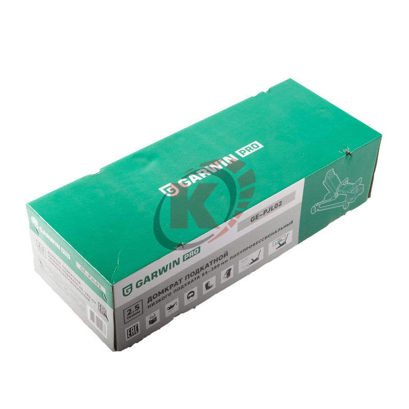 Домкрат подкатной 2,5т H=85-380мм (GE-PJL02) Garwin