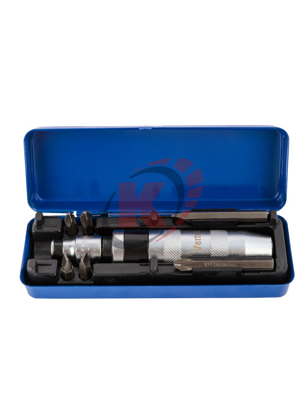 Отвертка ударная с комплектом бит (VR50212) Vertul