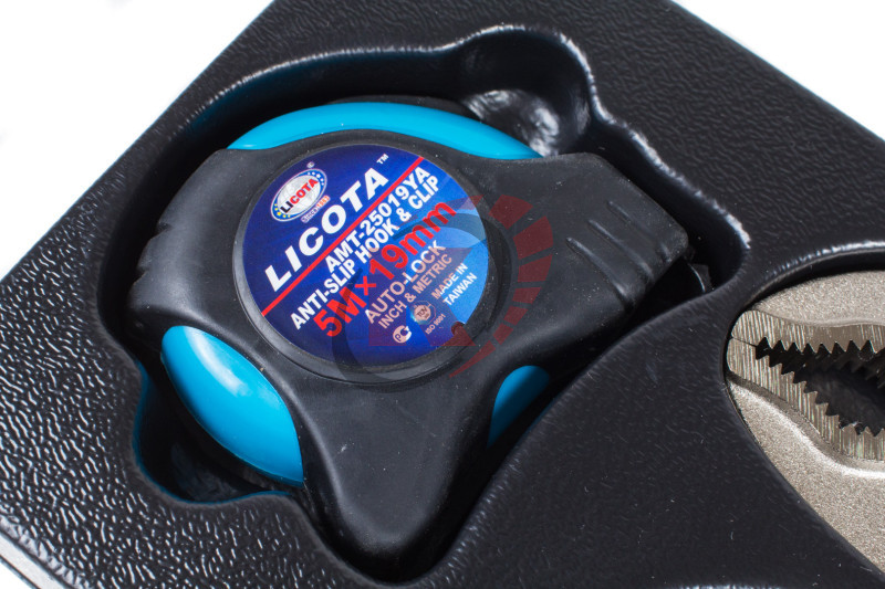 Набор ручные тиски, переставные клещи, рулетка (ACK-384101) Licota