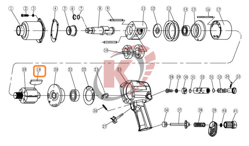 Пластина пневмопривода (NP14085#19) Nordberg