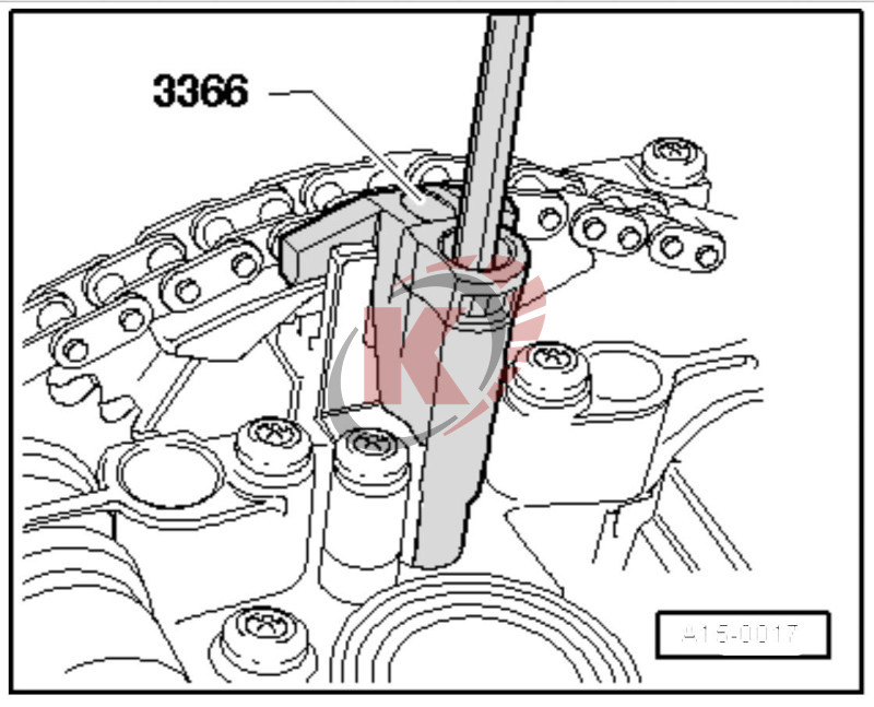 Приспособление для установки гидронатяжителя цепи VAG (ATA-0514) Licota