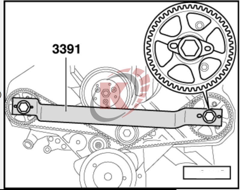 Установочная планка для валов VAG V6 (ATA-0450A) Licota