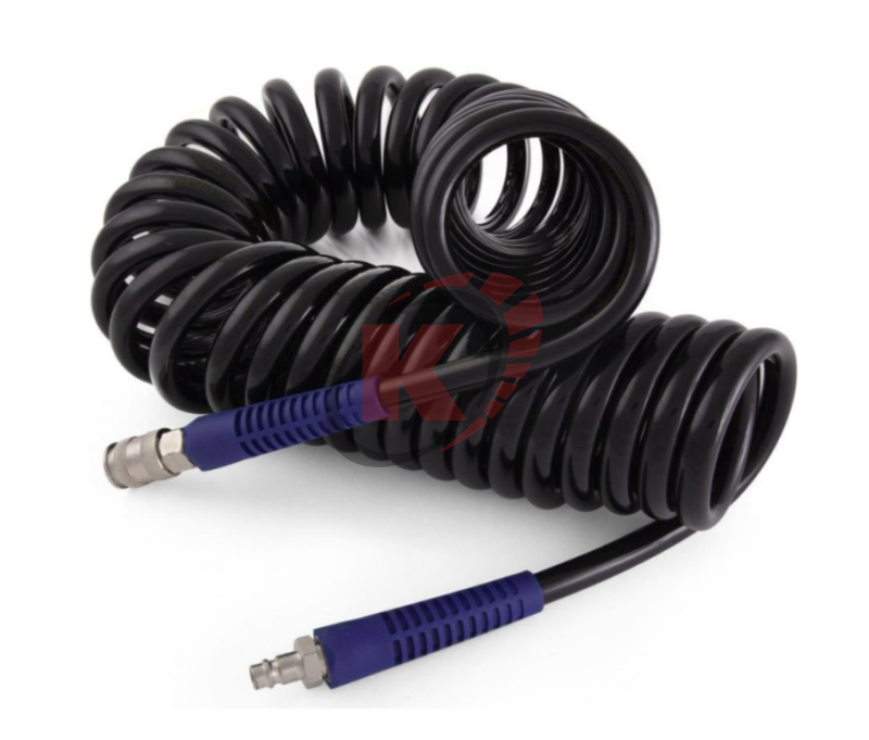 Шланг воздушный витой ПУ 15м d=10х14мм мама/папа (WDK-65815) WIEDERKRAFT